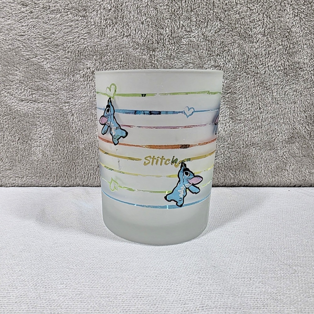 Lilo & Stich Frosted Etched Glass Cup Stich